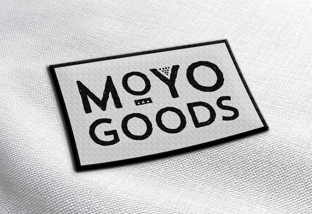 MOYO goods black text logo patch